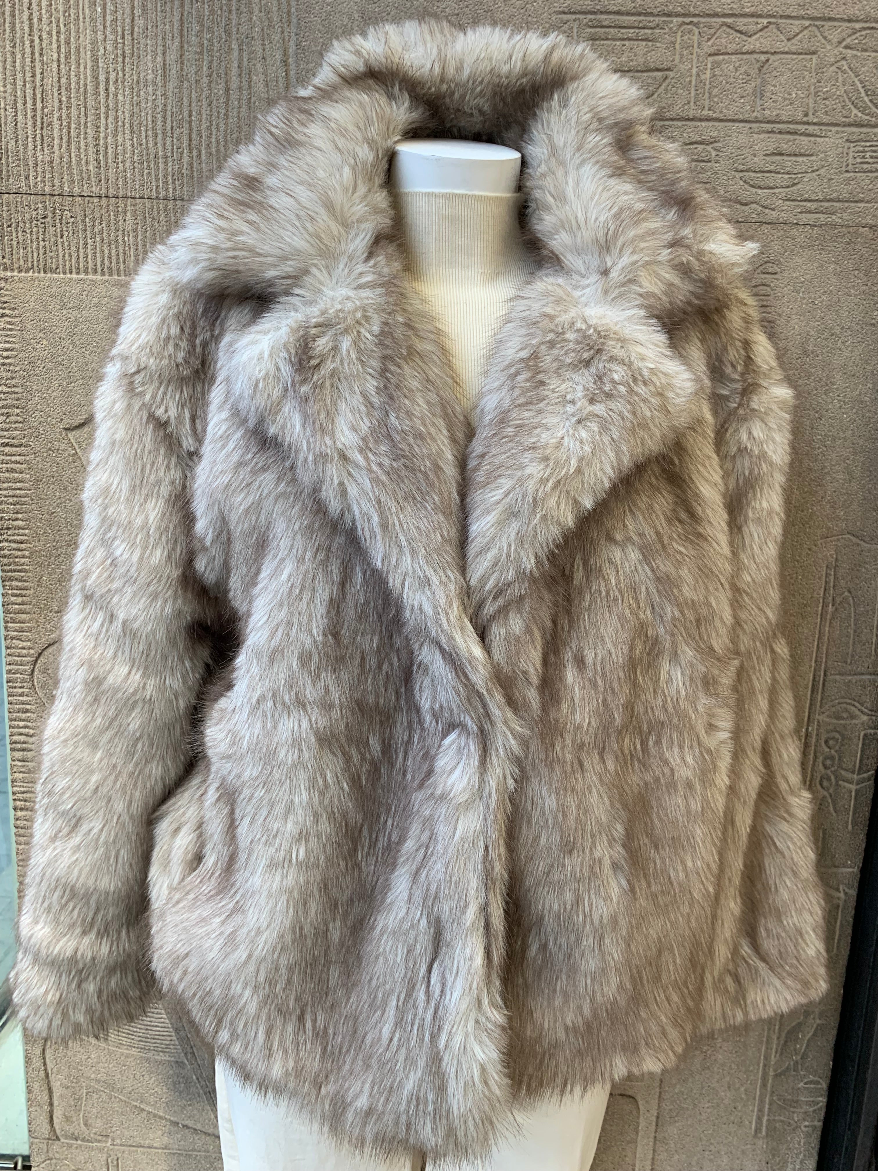 Chaqueta Sintetica Beige 1