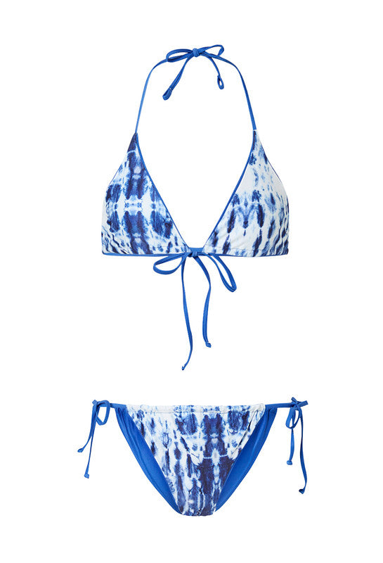Bikini Tie Dye Azul Blanco Reversible 1