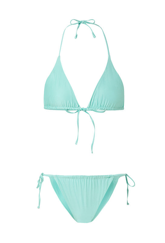 Bikini Tie Dye Verde Agua Rosa Reversible 3